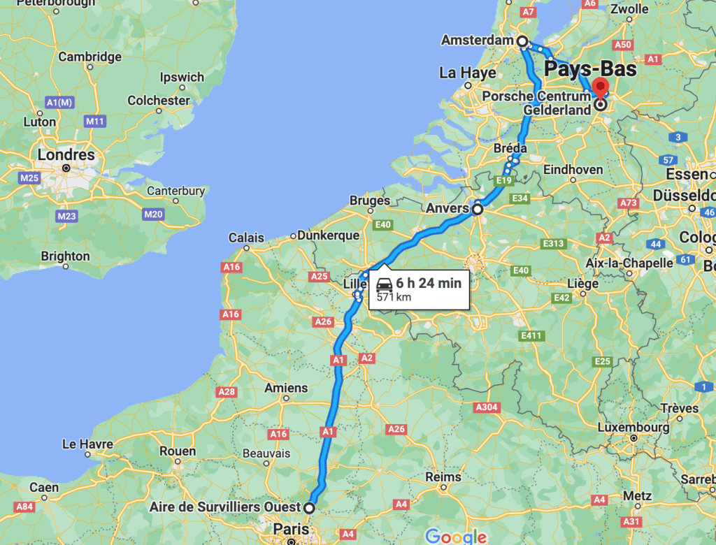 Paris Anvers Amsterdam Heteren Porsche